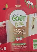 Mängden socker i Good goût kidz 99,9% de pomme Gala