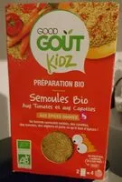 Mängden socker i Semoule bio aux tomates et aux carottes-Good Gout Kidz-240g