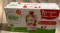Mängden socker i Compotes fraise banane