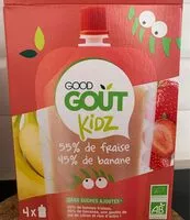 Mängden socker i Good goût kidz - fraise / banane