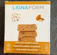 Mängden socker i Barres vegan amandes et graines