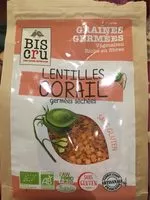 Mängden socker i Lentilles corail germees sechees