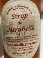 Mängden socker i Sirop de mirabelle