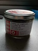 Mängden socker i Terrine de campagne à la noix de veau