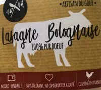 Mängden socker i Lasagne bolognaise 100% pur bœuf origine France