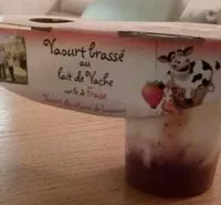 Mängden socker i Yaourt Brassé au Lait de vache sur Lit de Fraise