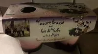Mängden socker i Yaourt brassé au lait de vache sur lit de mûre