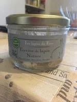 Mängden socker i Terrine de lapin Nature