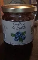 Mängden socker i Confiture de myrtille
