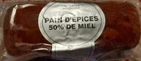 Mängden socker i Pain d'epices 50% de miel