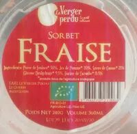 Mängden socker i Sorbet fraise