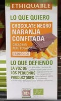 Mängden socker i Chocolate negro con naranja confitada