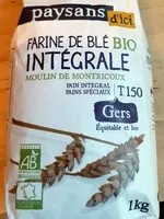 Mängden socker i Farine de blé bio intégrale