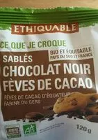 Mängden socker i Sablés chocolat noir et fèves de cacao
