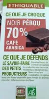 Mängden socker i Chocolat bio noir Pérou 70% café Arabica
