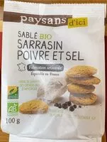 Mängden socker i Sablé Bio sarrasin poivre et sel