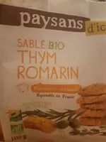 Mängden socker i Sablé Bio Thym Romarin