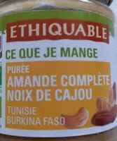 Mängden socker i Purée amandes complètes et noix de cajou