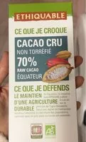 Mängden socker i Cacao cru 70%