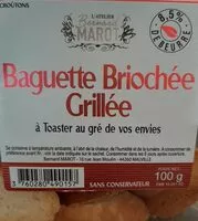Mängden socker i Baguette briochée Grillée