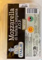 Mängden socker i Mozzarella di bufala Campana