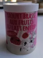 Mängden socker i Yaourt brassé aux fruits au lait entier goût framboise