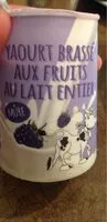 Mängden socker i Yaourt brassé aux fruits au lait entier