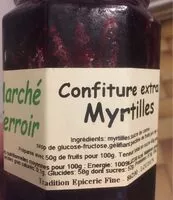 Mängden socker i Confiture Myrtilles