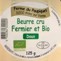 Mängden socker i Beurre cru fermier bio