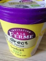 Mängden socker i Sorbet bio au citron