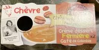 Mängden socker i Creme dessert fermiere cafe de colombie