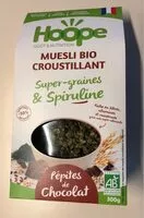 Mängden socker i Muesli croustillant graines et spiruline chocolat