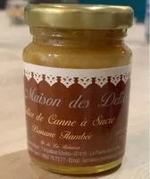 Mängden socker i Delice de canne a sucre banane flambé