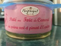 Mängden socker i Paté au foie de canard au poivre vert et piment d\'espelette