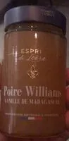 Mängden socker i Confiture poire williams vanille