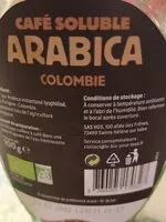 Mängden socker i Café soluble arabica Colombie