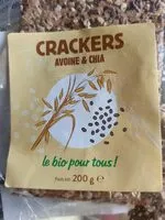 Mängden socker i Crackers avoine et chia