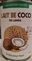 Mängden socker i Lait de coco bio du Sri Lanka
