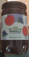 Mängden socker i Purée pomme myrtille
