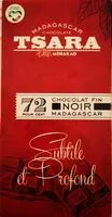 Mängden socker i Tsara noir 72%