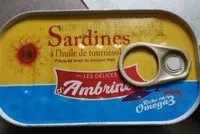 Mängden socker i Sardines à l'huile de tournesol