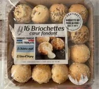 Mängden socker i 16 briochettes cœur fondant