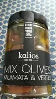 Mängden socker i Mix olives kalamata et vertes