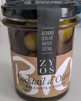 Mängden socker i Cocktail d'olives Kalamata et vertes