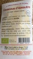 Mängden socker i Couscous d’épeautre