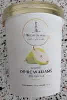 Mängden socker i Glaces de Marc sorbet poire