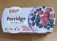 Mängden socker i Porridge fruits rouges