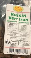 Mängden socker i Raisin Vert Iran