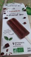 Mängden socker i Sorbet bio au chocolat nour