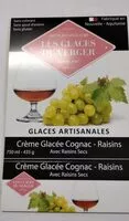 Mängden socker i Crème glacée cognac raisins
